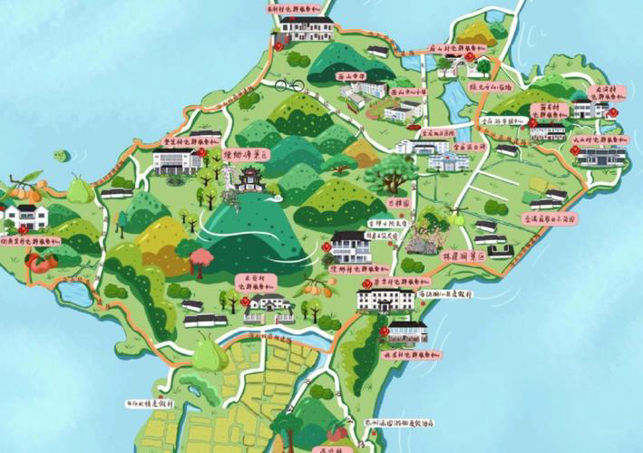 和田市手绘地图旅游的独特视角
