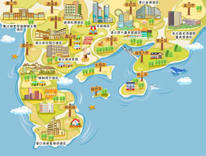 和田市手绘地图旅游的艺术指南